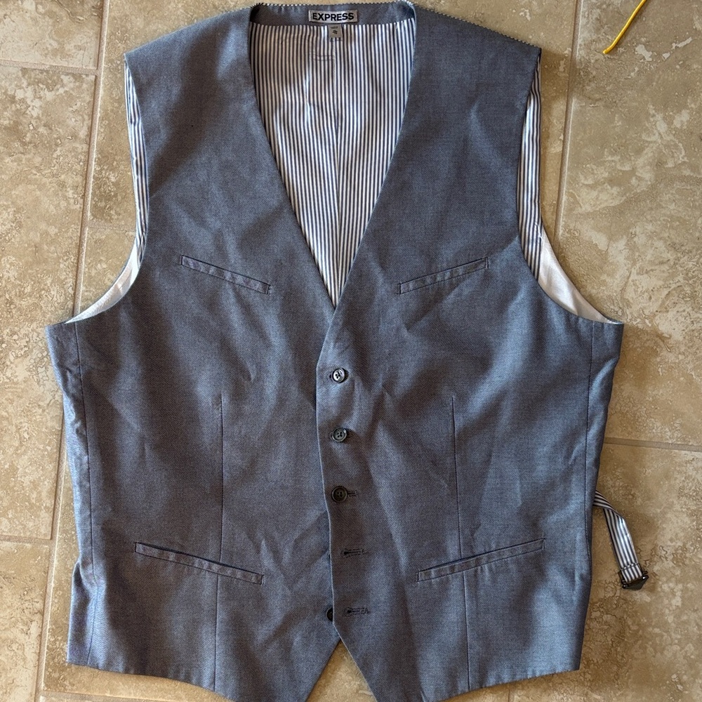 Express Men's  grey/blue vest